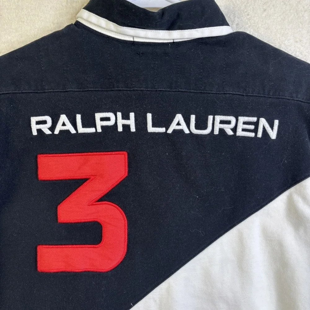 Polo Ralph Lauren USA LXVII Big Pony Long Sleeve Rugby Polo Shirt 3 Custom Fit L
